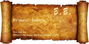 Brausz Bence névjegykártya
